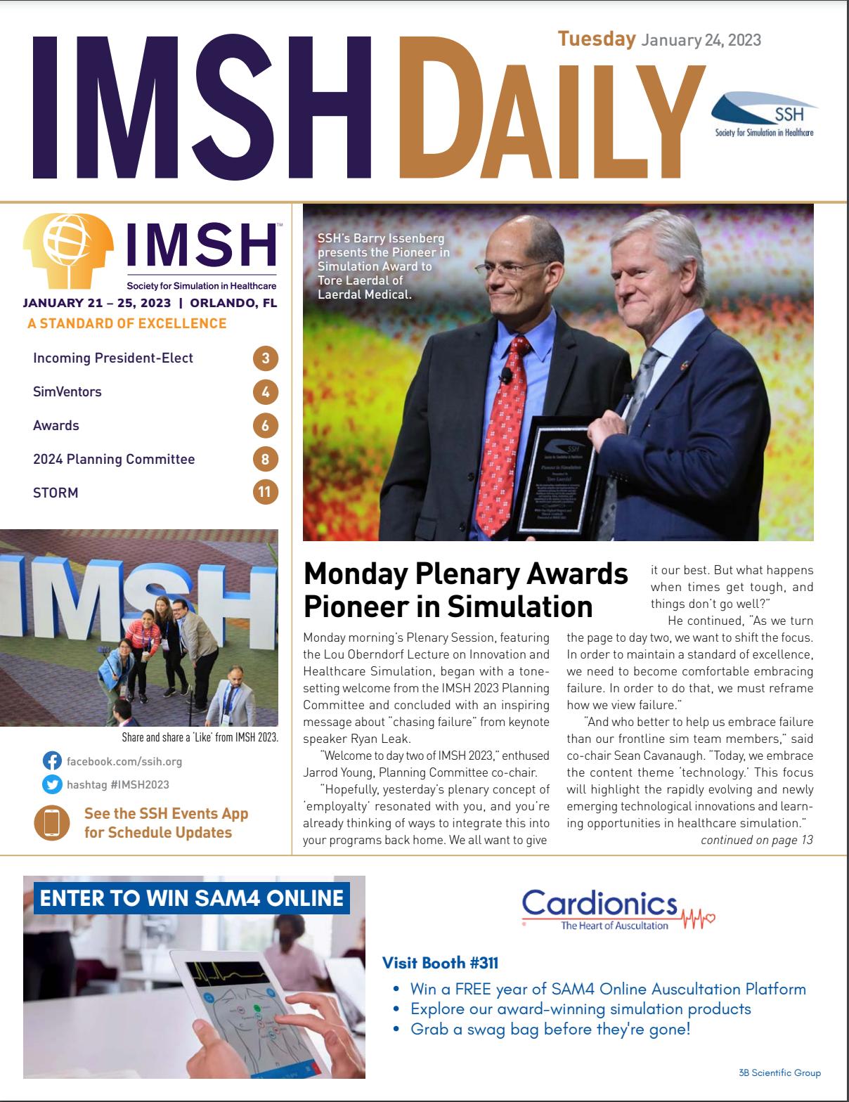 IMSH Daily Tuesday